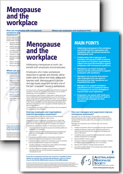 Menopause Fact Sheets