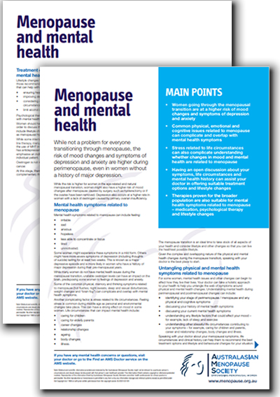 Menopause fact Sheets