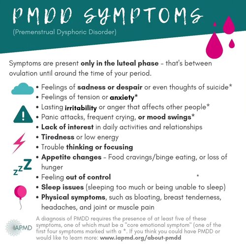 PMDD or Premenstrual Dysphoric Disorder affects 10% of us.⁠ ⁠ Symptoms can  feel like more extreme signs of PMS: mood swings, depression…