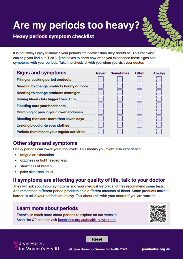Periods and Heavy Bleeding