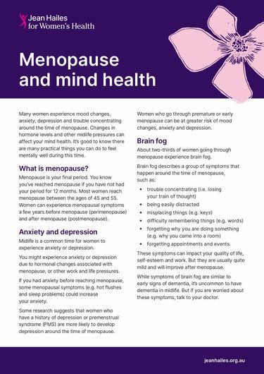 Menopause Psychological Symptoms