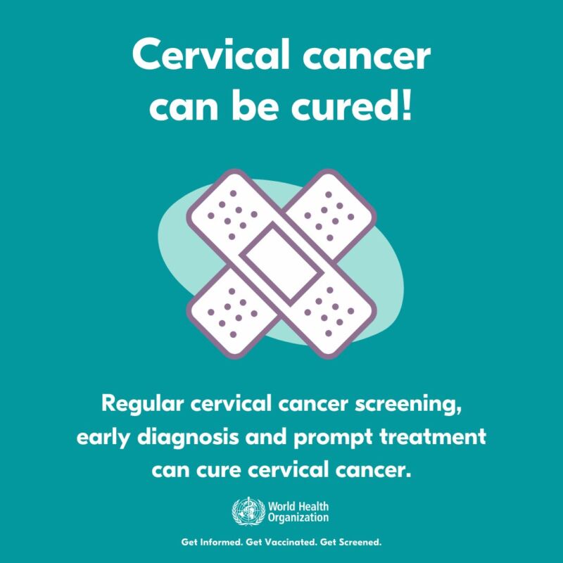 Image for the Tweet beginning: #CervicalCancer can be cured if